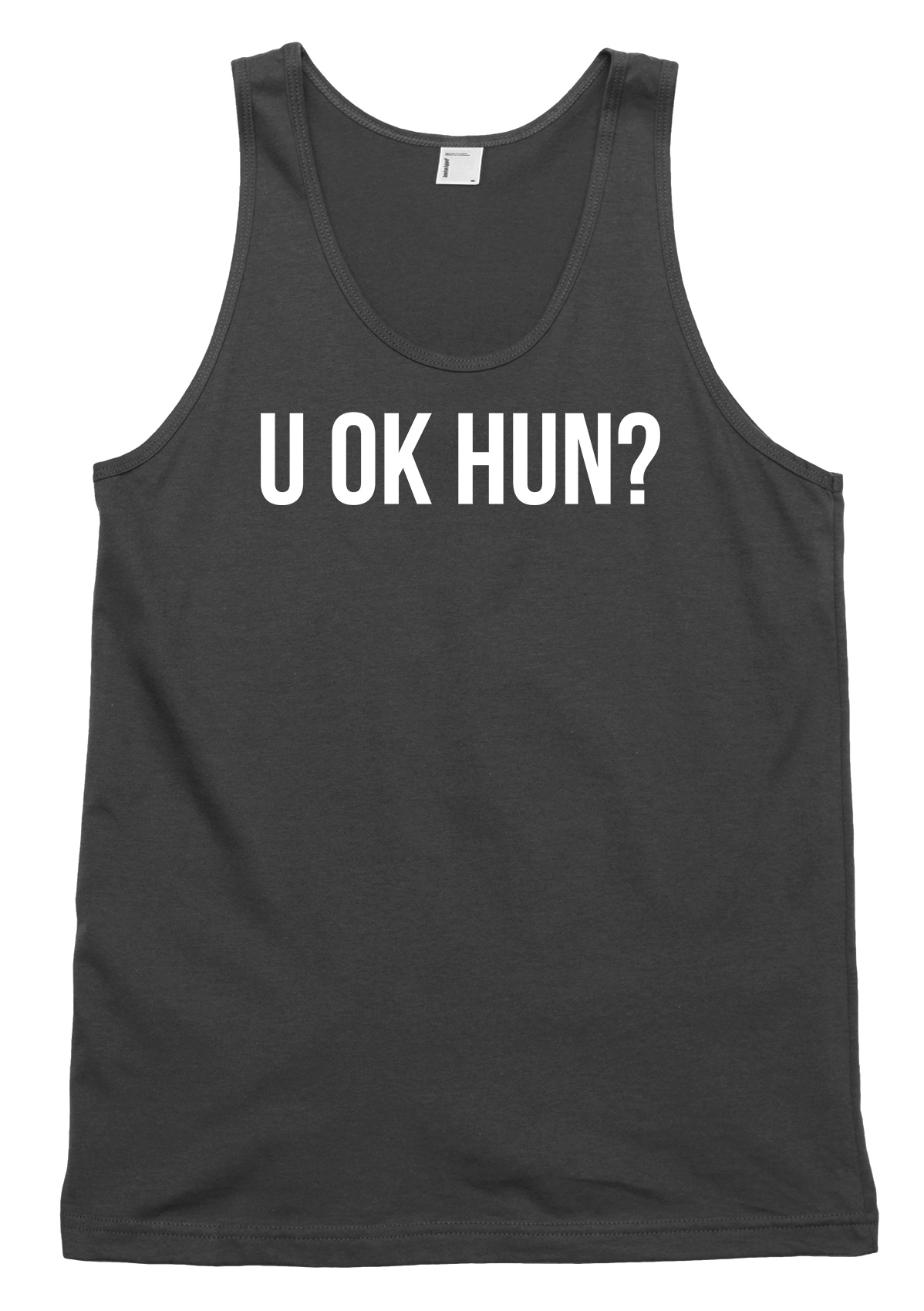 U Ok Hun? Funny Mens Womens Vest Tank Top - Picture 2 of 4