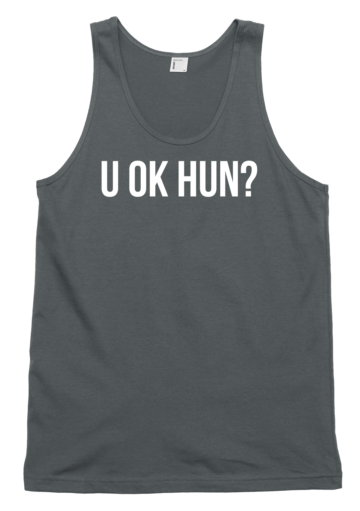 U Ok Hun? Funny Mens Womens Vest Tank Top - Picture 3 of 4