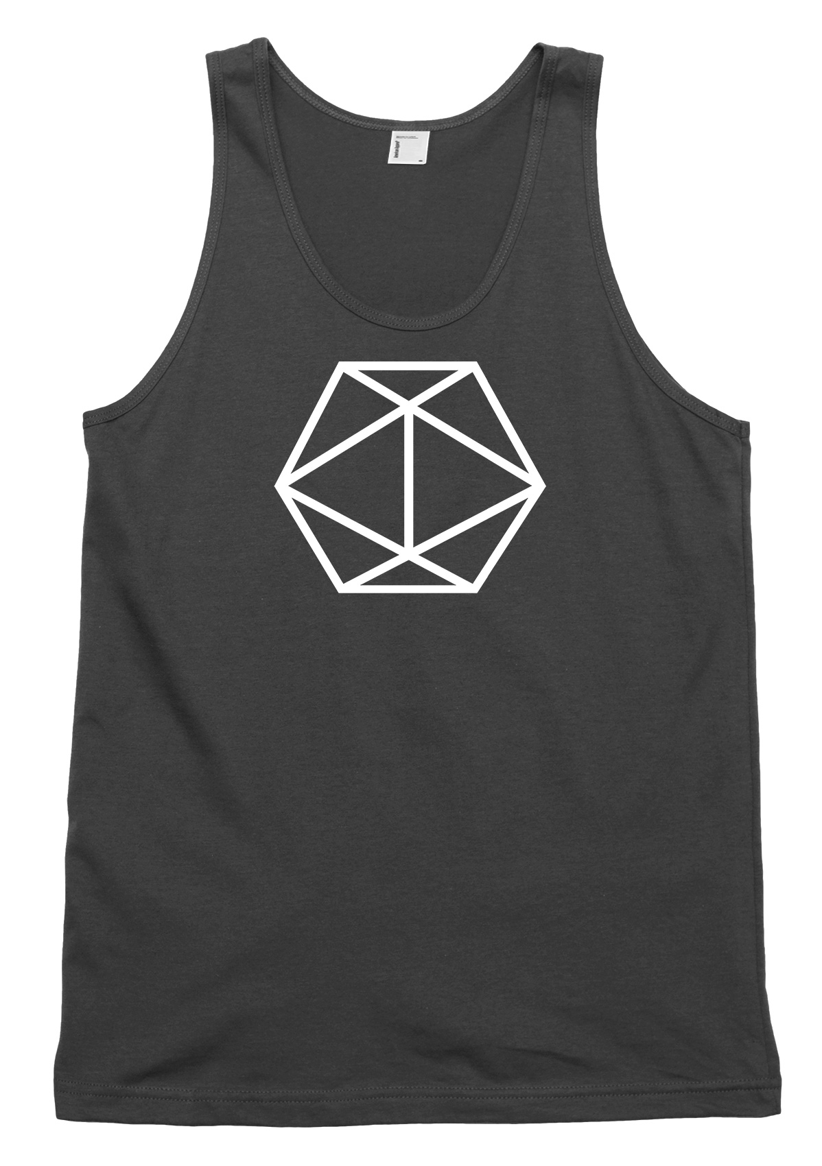 Geometric 3D Hexagon Herren Damen Trägershirt Tank Top - Bild 2 von 4