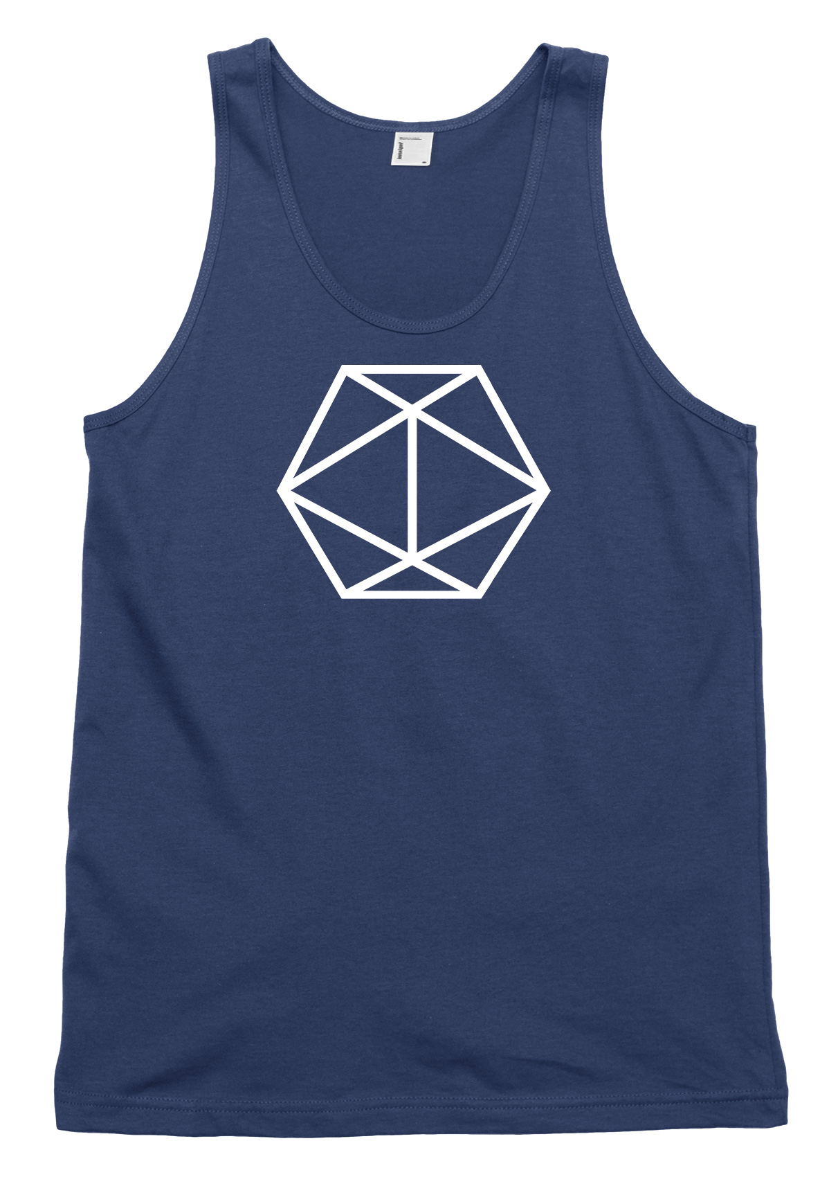 Geometric 3D Hexagon Herren Damen Trägershirt Tank Top - Bild 4 von 4