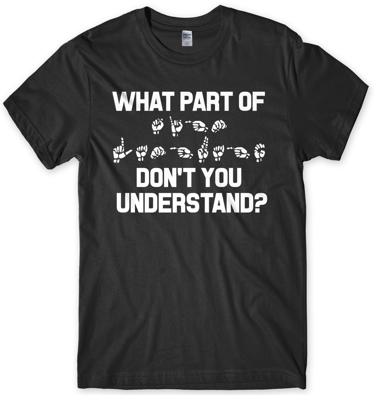 Sign Language Hand Signals Funny Mens Unisex T-Shirt | eBay