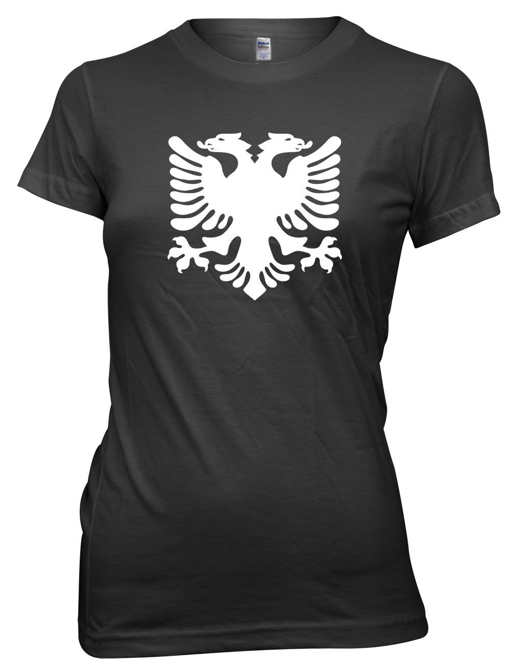 T-shirt Rock Vintage Donna Con Scheletro E Aquila, Manica Corta, Scollo A V, Nera, Taglia S