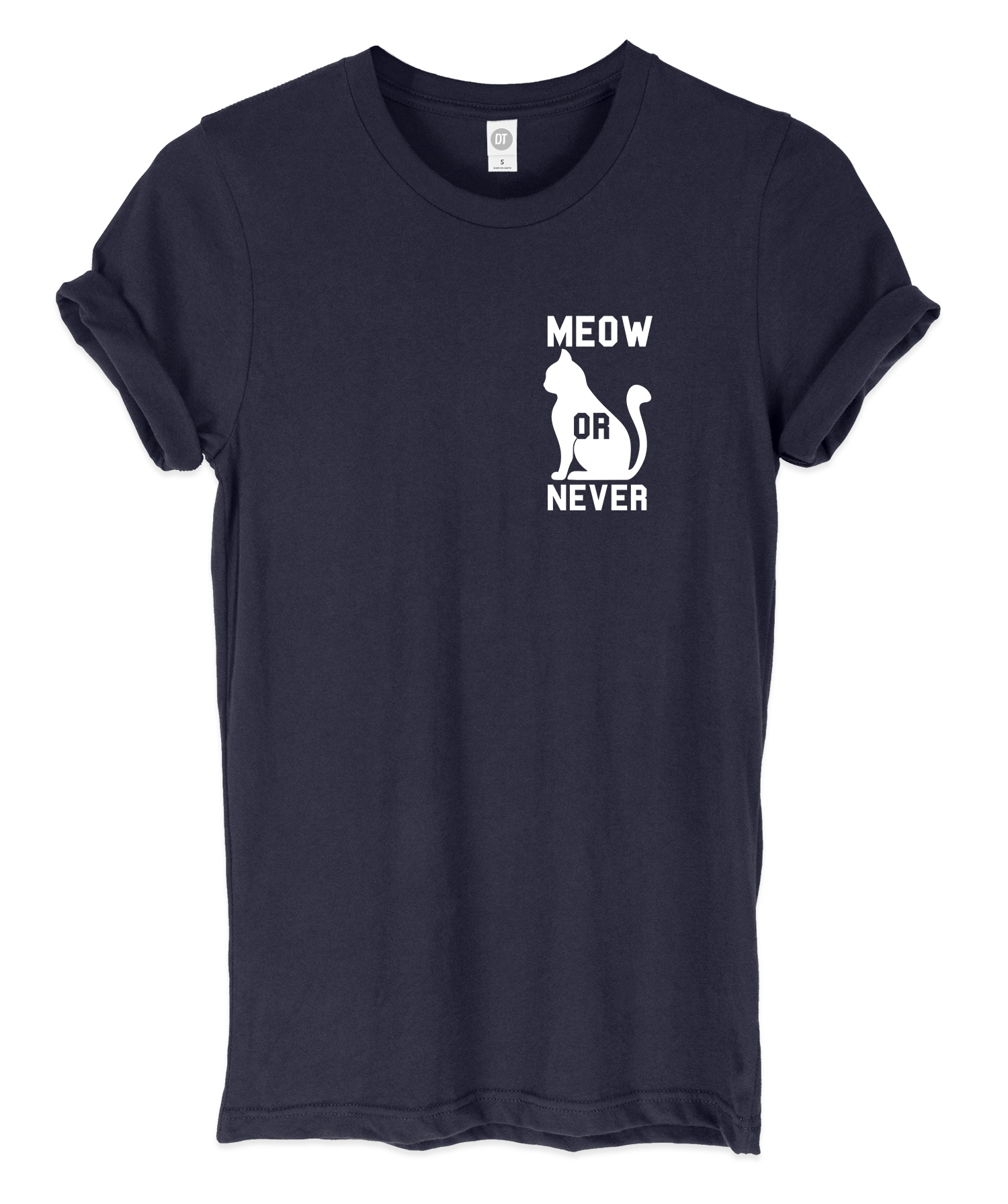 www. - 100% Cotton Meow Print Women Cat T shirt