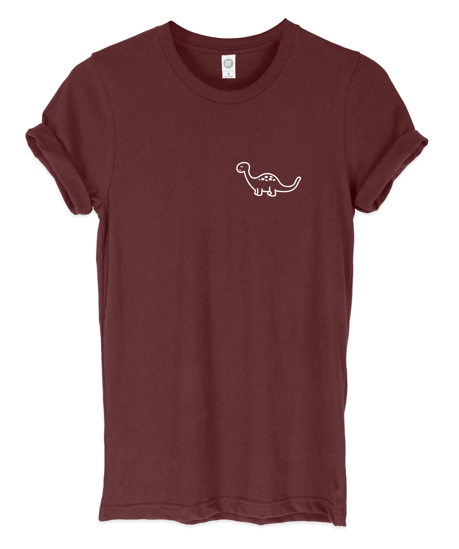 Brontosaurus Dinosaur Breast Print Mens Womans Funny Unisex Pocket Print T-Shirt - Picture 6 of 7