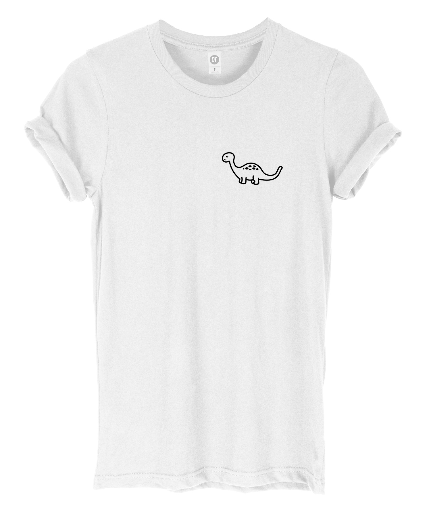 Brontosaurus Dinosaur Breast Print Mens Womans Funny Unisex Pocket Print T-Shirt - Picture 7 of 7