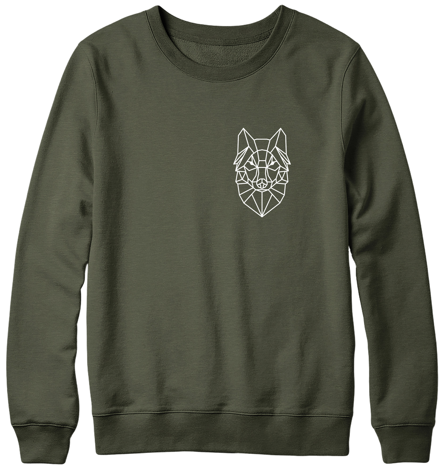 Sudadera Geométrica Estampado Pecho Lobo Para Hombre Mujer Divertida Unisex Bolsillo - Imagen 7 de 7
