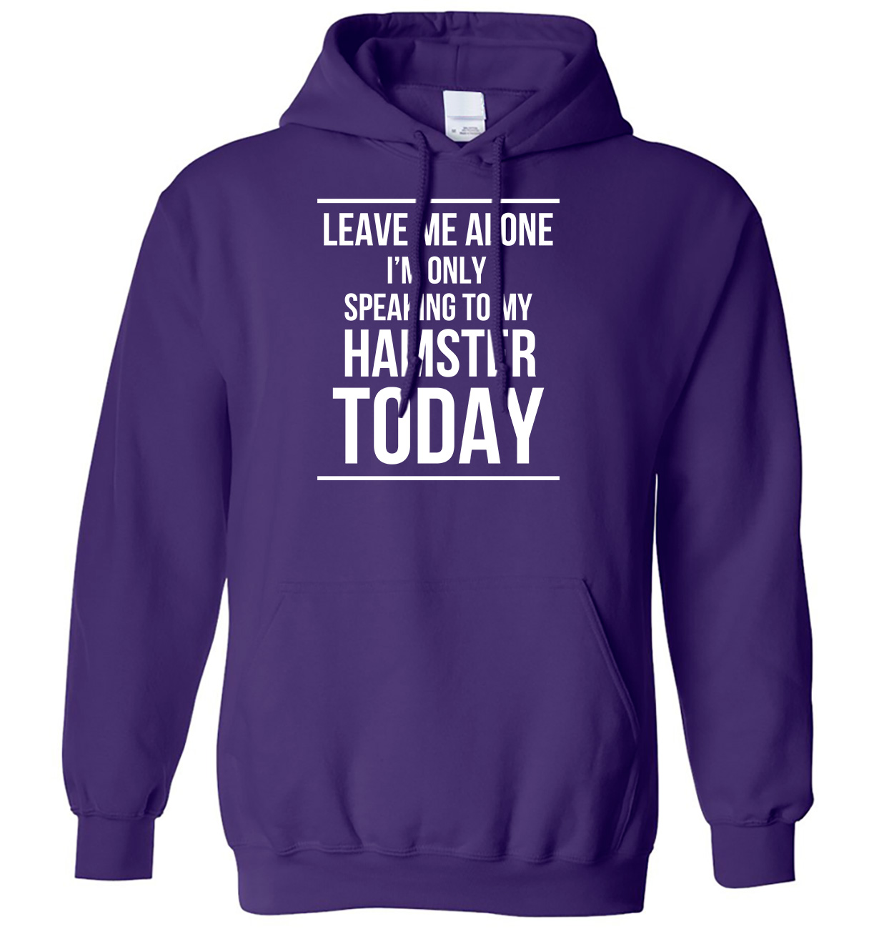 Sudadera con capucha Leave Me Alone I'm Only Speaking To My Hamster Today para hombre y mujer - Imagen 6 de 7